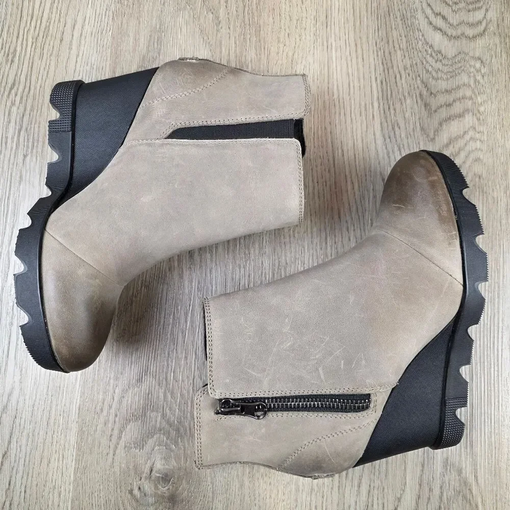 Sorel Joan Uptown Zip Booties Size 8